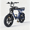 Azul marino-Bicicleta eléctrica estilo motocicleta M1